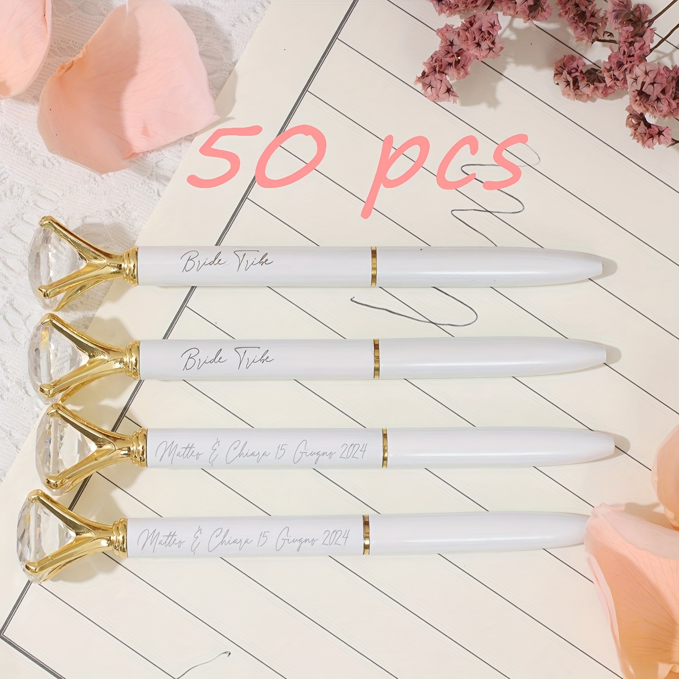 TEMU 50pcs Personalized Pens, Custom Business Pens, Engraved Pens, Bulk Custom Pens, Promotional Pens, Custom Ballpoint Pens Multifunctional,