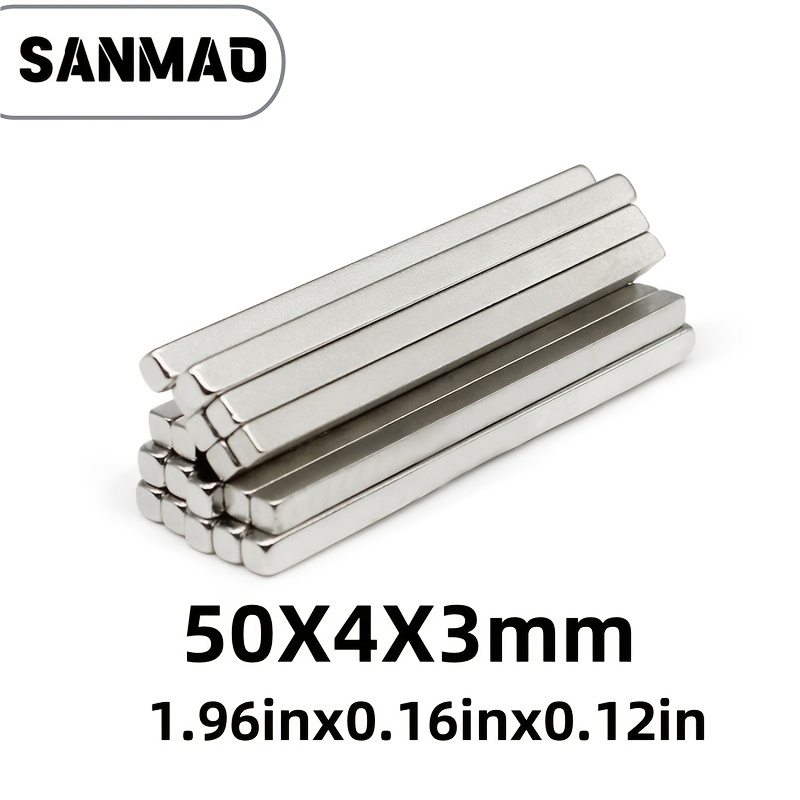 

Home 10pcs 50x3x3mm , Storage Iron Sheet, Square Magnet 50*3*3mm