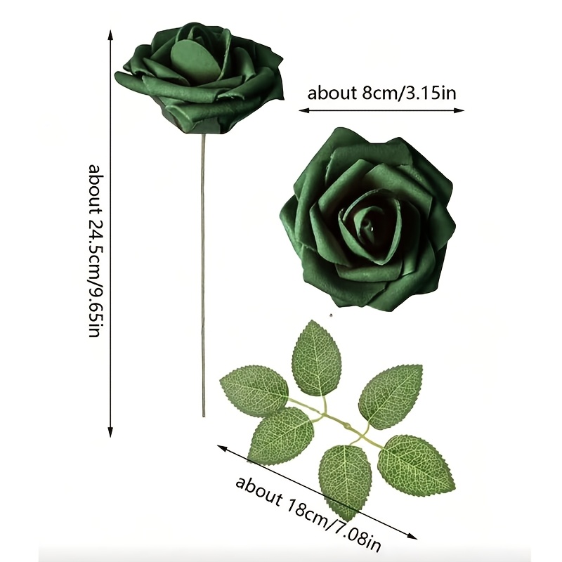 7 12 17 22 27pcs artificial flowers lifelike foam roses with stems suitable for wedding bouquets bridal shower centerpieces floral arrangements party table decor home decor opp bag packaging