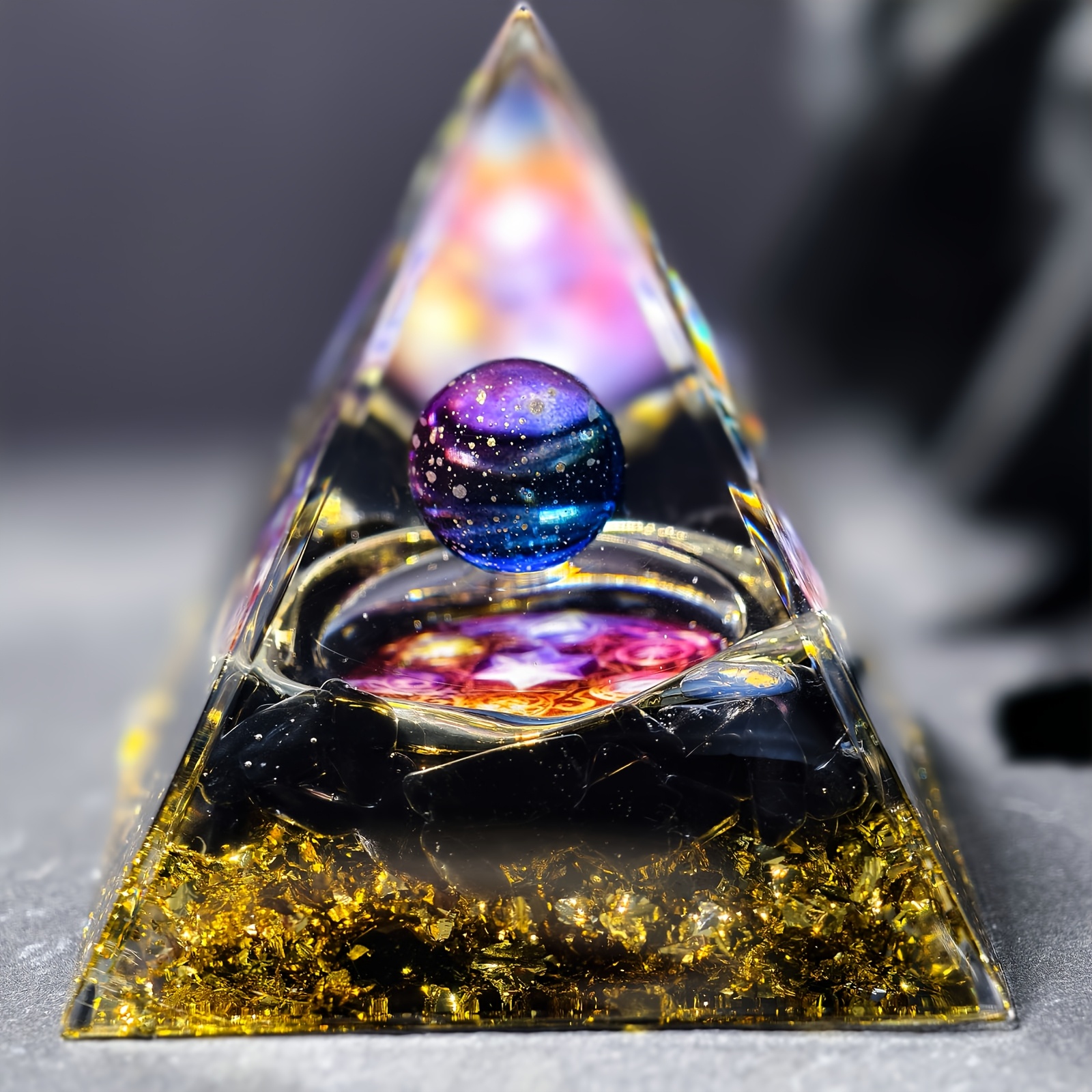E-shop Amethyst-Pyramide, Amethyst-Kugel für Innendekoration, Tischdekoration Geschenk