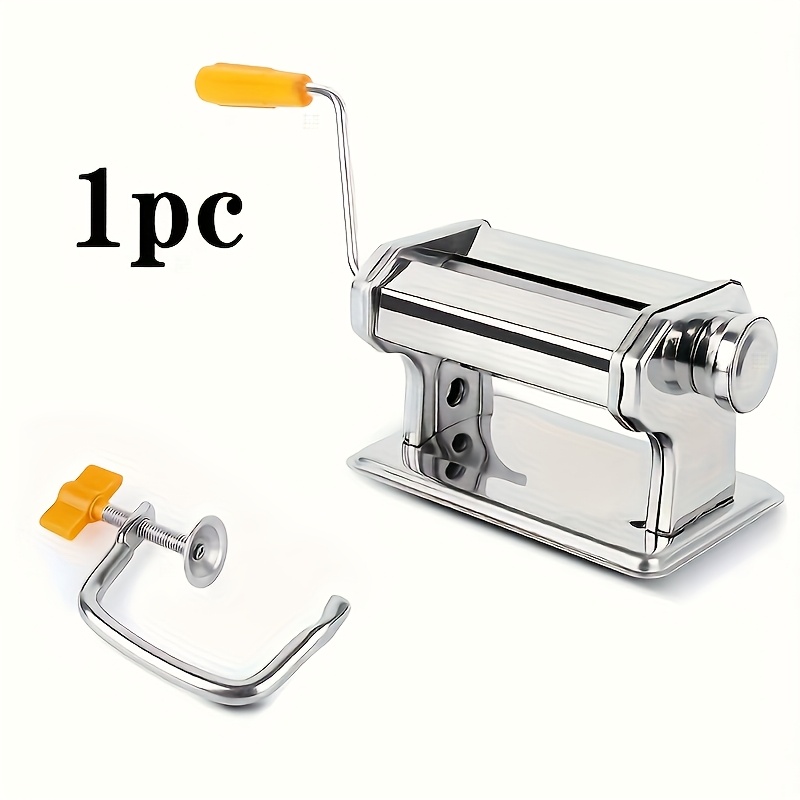 TEMU 1pc Of Stainless Steel Clay Press, Manual Noodle Press, Rolling Dough Machine, Hand Cranked Diy Clay Tool, Polymer Clay Press Flat, Smooth&craft