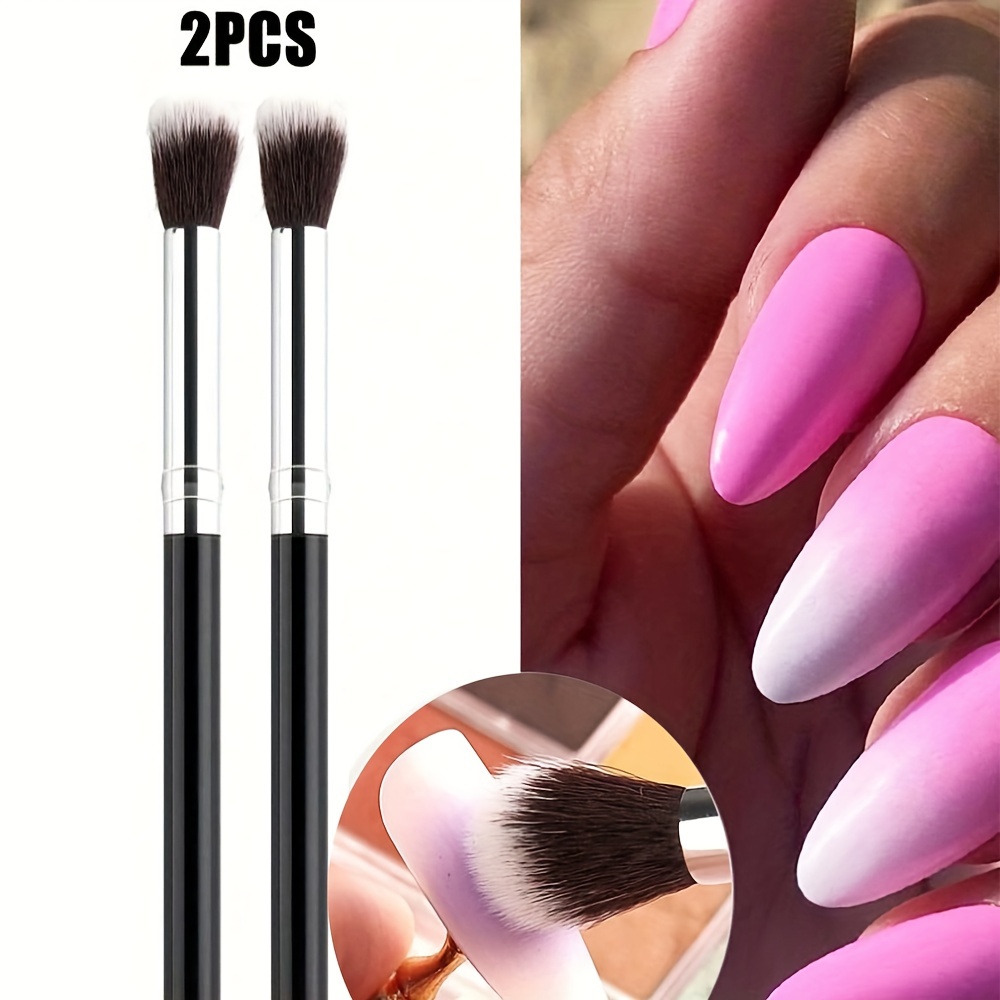 

2pcs Art Set - Brushes For , Makeup, Art Brushes For Gel Polish Pen Art For