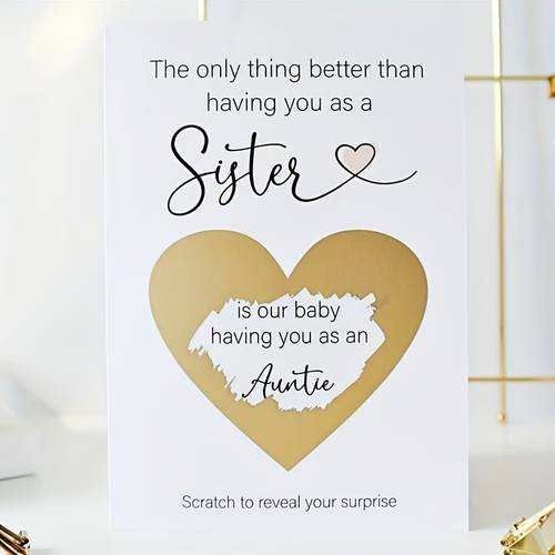 4pcs sister pregnancy announcement fun reveal gift for her the only thing better than having you as a sister design with heart illustration aunt to be celebrations shower gift elegant script design vibrant print quality