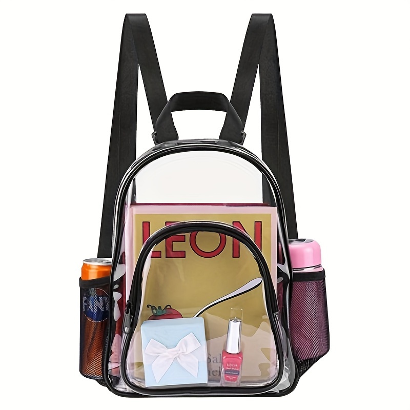 Transparent Laser Backpack, Trendy Holographic Daypack, Mini Pvc School Bag  For Travel - Bags & Luggage - Temu Austria