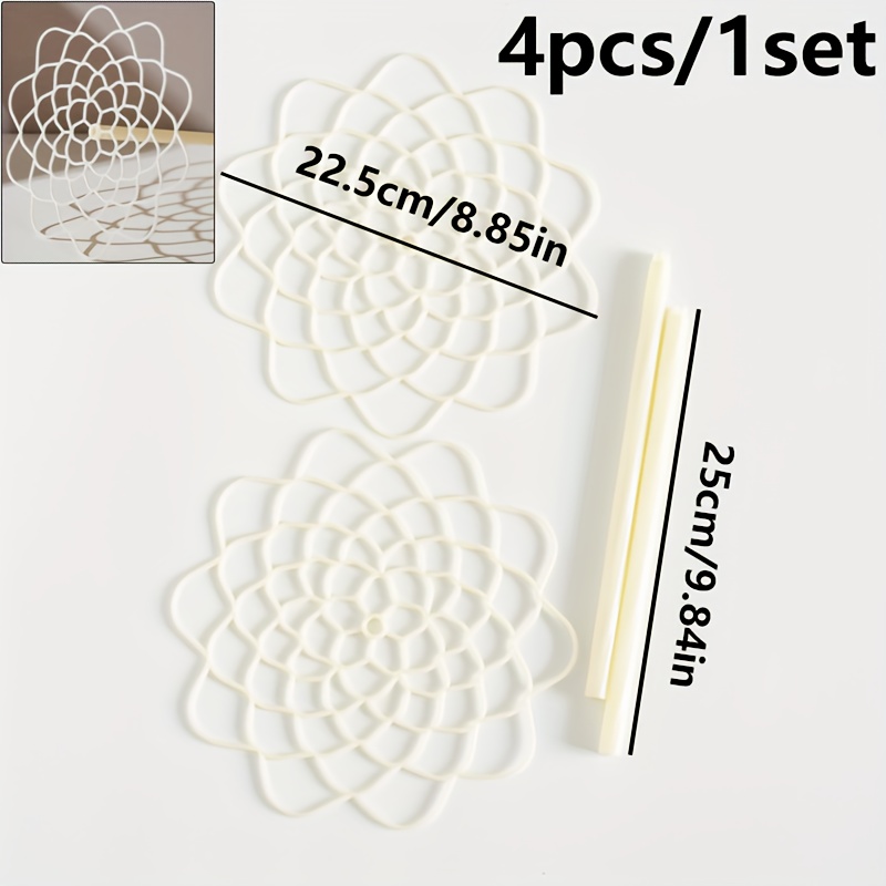 TEMU 4pcs/ Set Plastic Flower Spiral - Handmade Bouquet Fixing Bracket, Suitable For And Other Flowers, Valentine's Day And Mother's Day Gift
