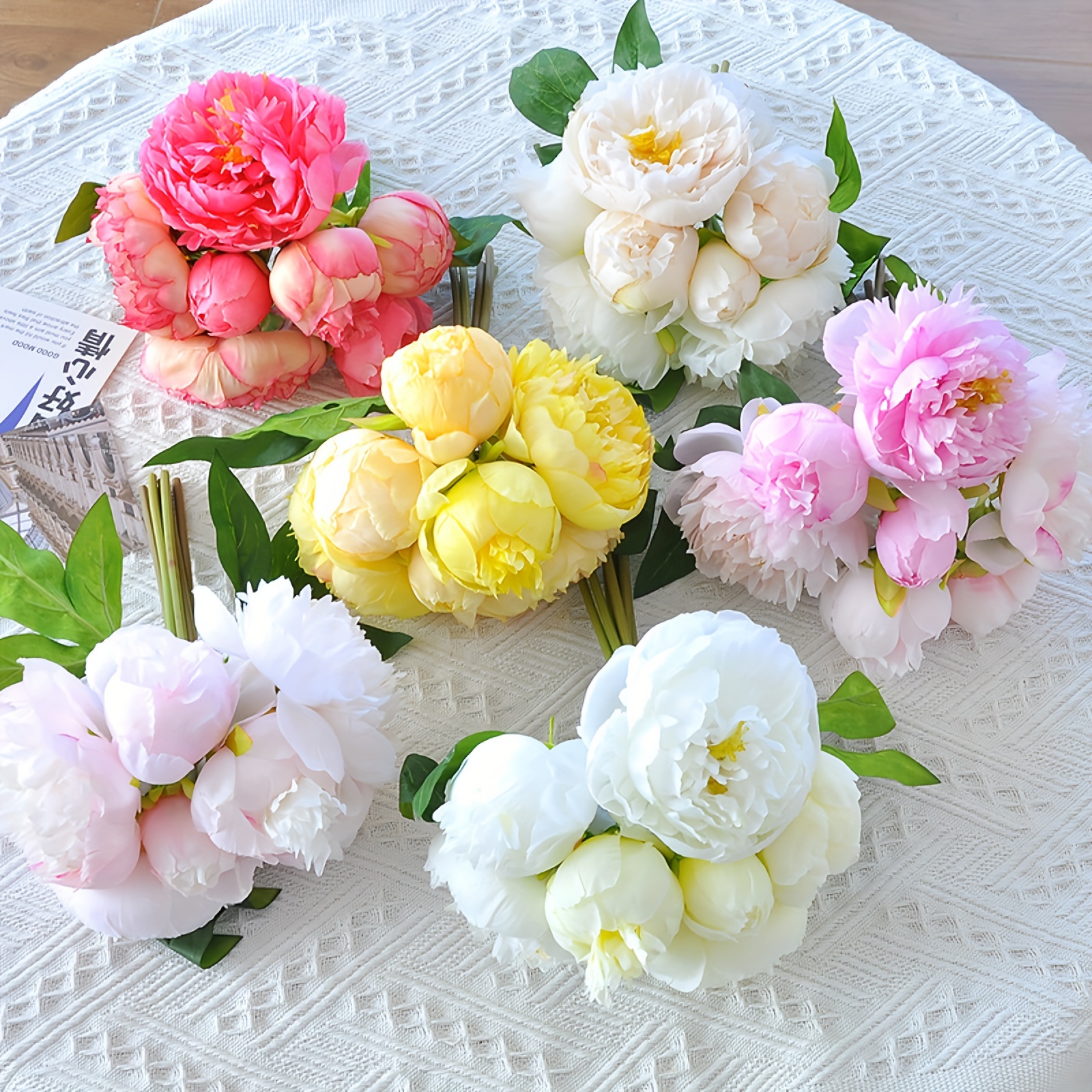 

1pc Real Touch Artificial , 7-head Silk Flowers With Stems, Lifelike Polyester Floral Arrangement For Home, Office, Wedding, Birthday, Bridal Gifts Decor