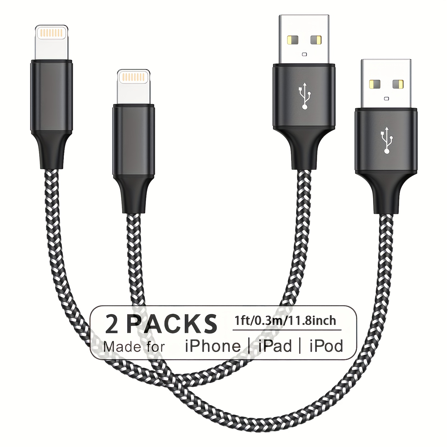 short cable [mfi] nylon braided usb a pin Temu