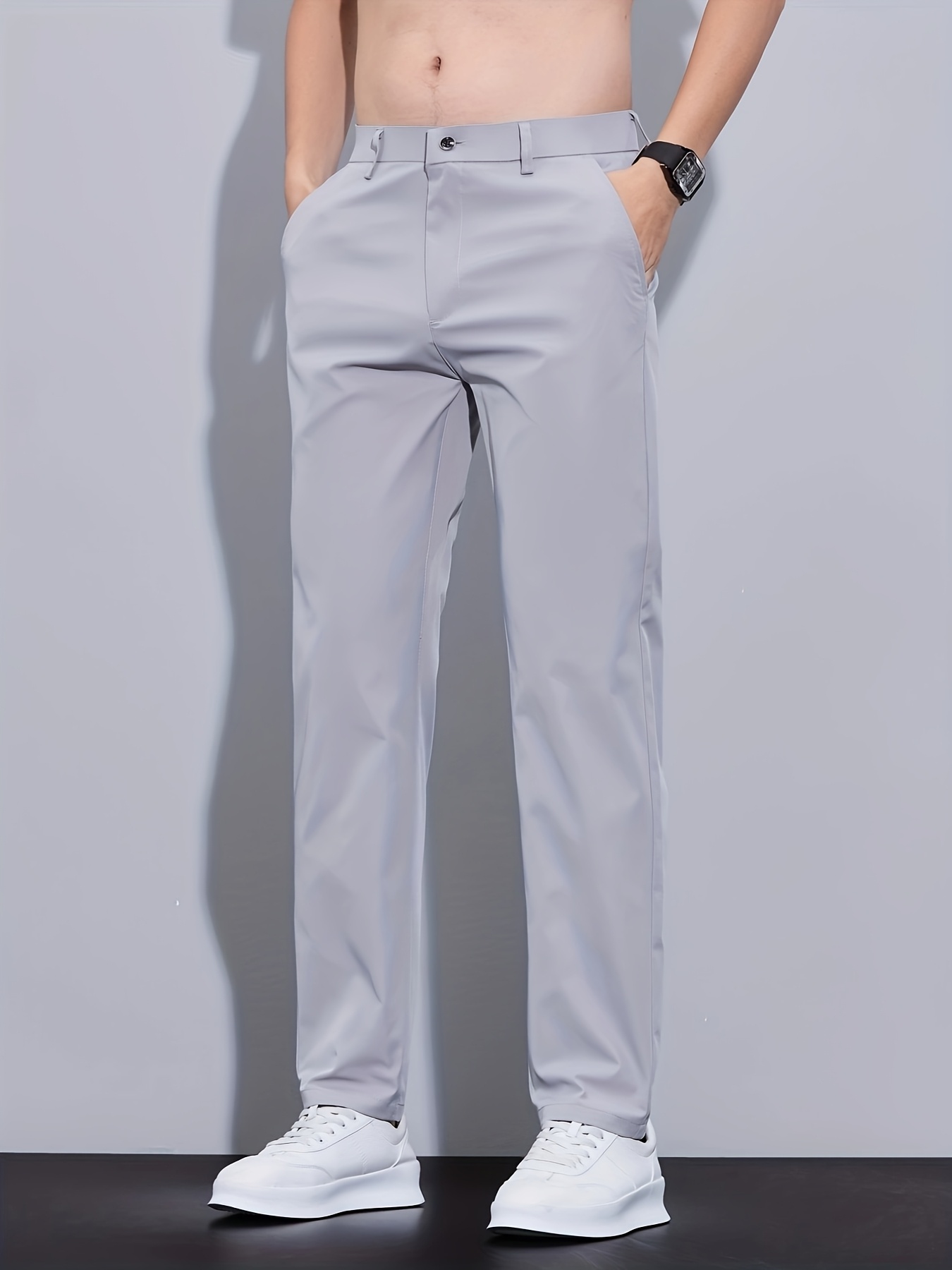 lightweight summer dress pants men suitable office - Temu Germany