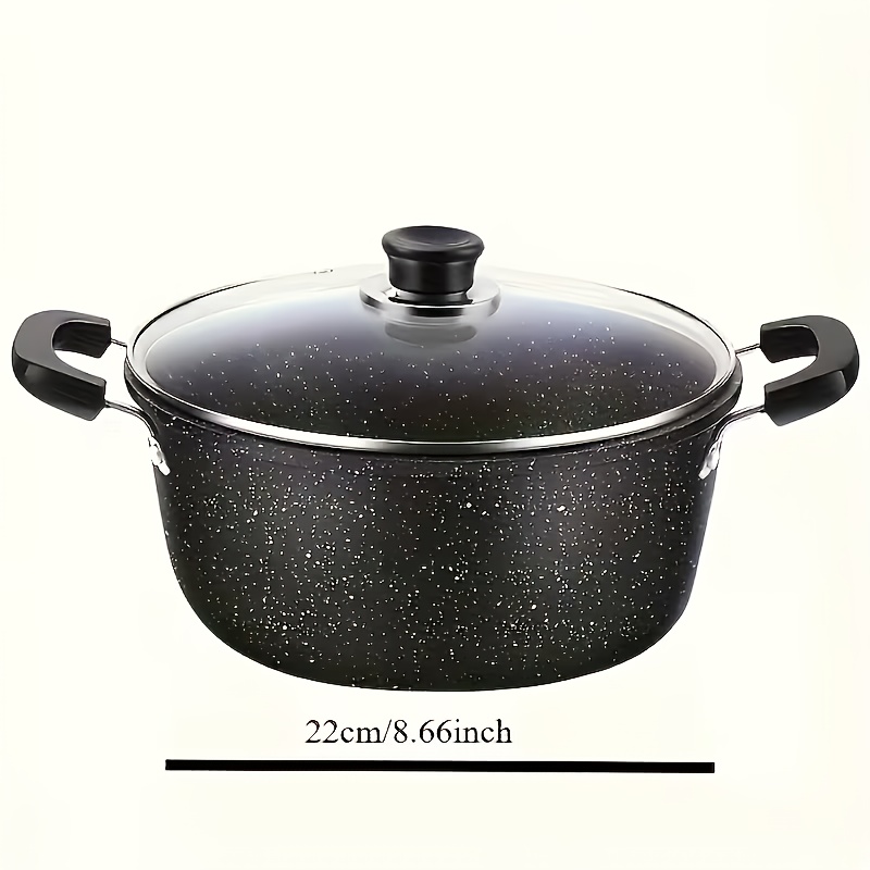 Image of [1pc And 1pc Ladle] Large Capacity , Multifunctional Steaming And Cooking , Home Soup Pot, Gas And Induction Cooktop Compatible Cast Iron