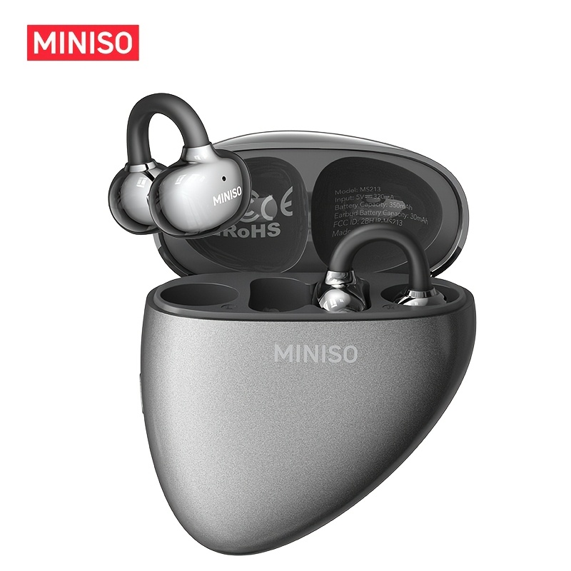Miniso Ms213 Ear Clip Headphones: Equipped With Massage Vibration Technology, Providing High- And For A Relaxing Experience. Perfect For Workouts, Studying, And Office Environments
