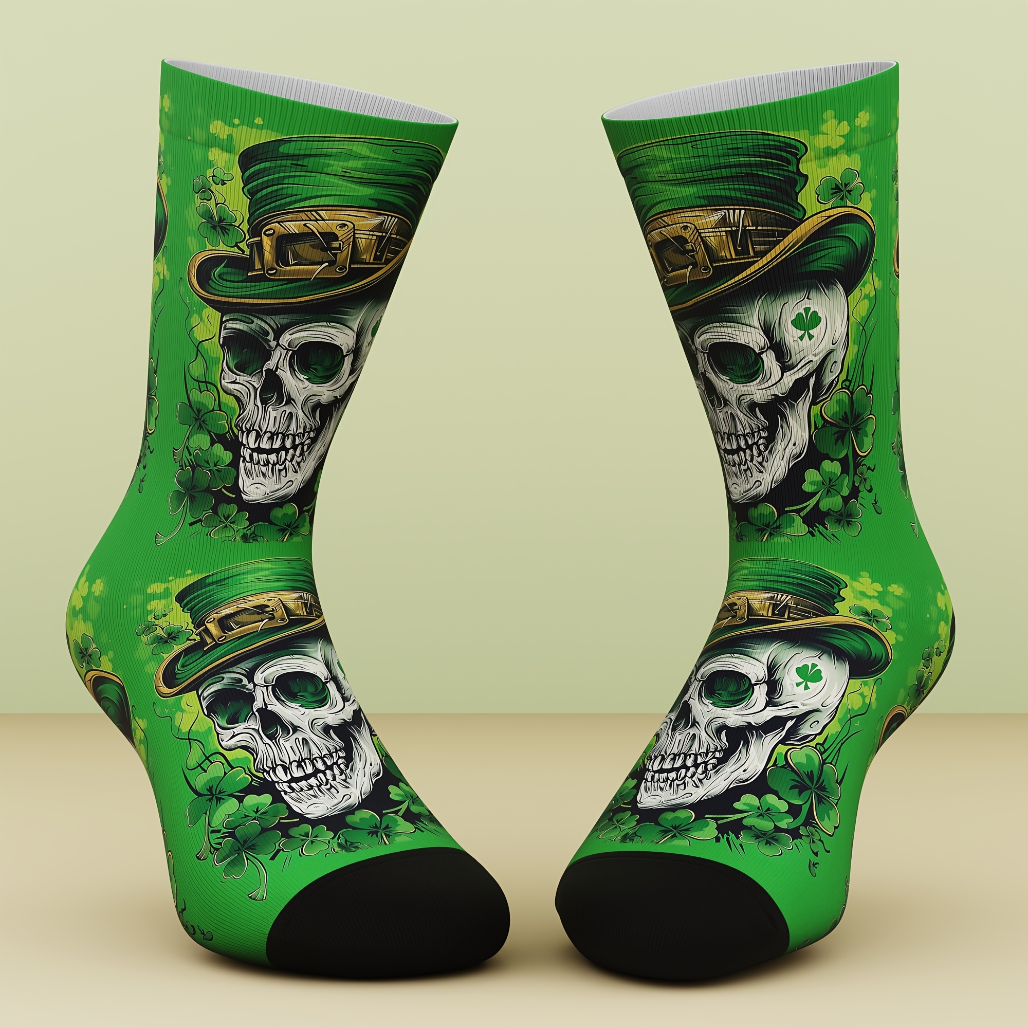 TEMU 1 Pair Of Unisex Socks, Fun Skull Pattern, Fashionable For Outdoor Sports, Comfortable And Breathable, Suitable For , Socks, Couple's Gift, 3d