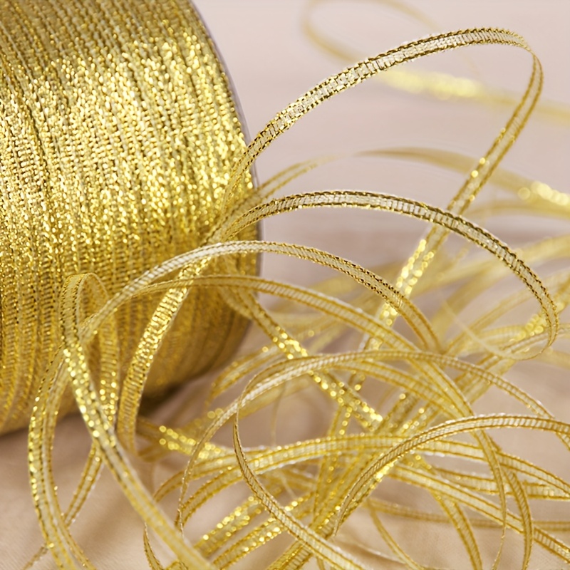 Image of 20-yard 3mm Silvery/, Gift Box Wrapping Ribbon With Shiny Thread For Cake Gift Wrapping, Christmas Colorful Ribbon, Suitable For Diy Decoration, Parties, Gifting, Home, And Wedding Decor