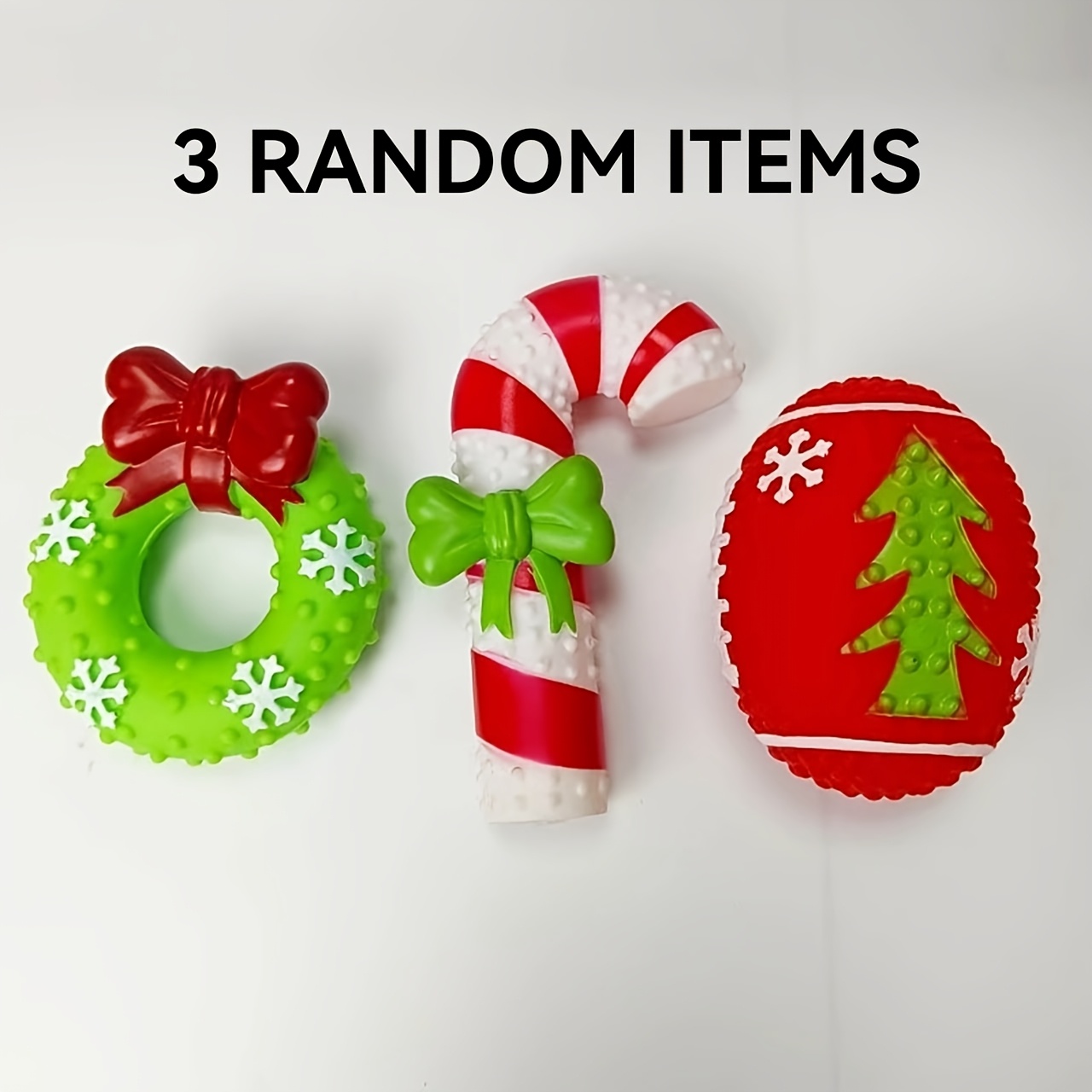 TEMU 1/2/3 Random Pcs Dog Chew Toys (christmas And Halloween ). A Durable Rubber Puzzle Toy That Combines Chew Training With Slow Feeding
