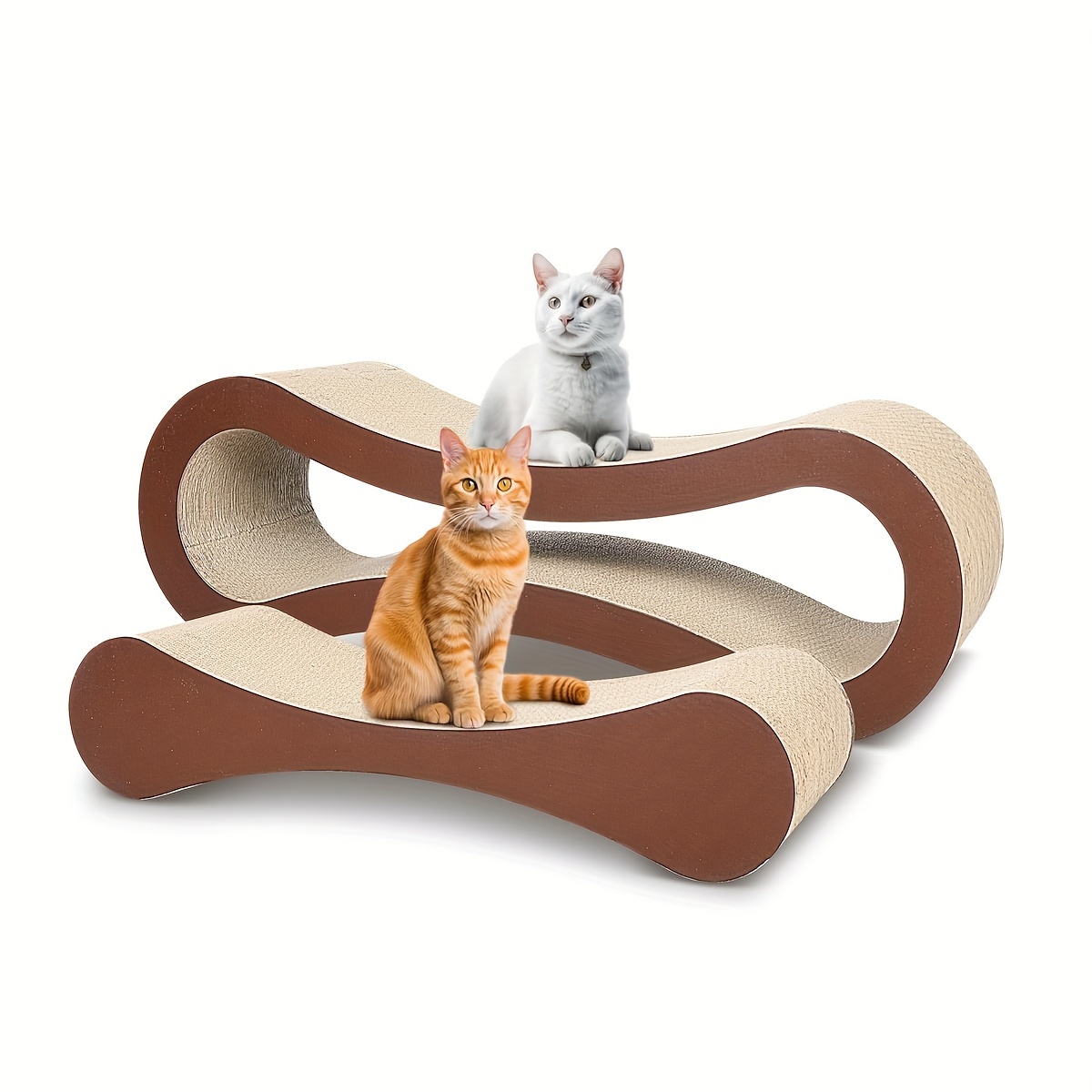 

Fluffydream 2 In 1 Cat Scratcher Cardboard, Cat Scratching Board Furniture Protector, Cat Scratching Post, Cat Beds For Indoor Cats, Infinity Shape, X-large
