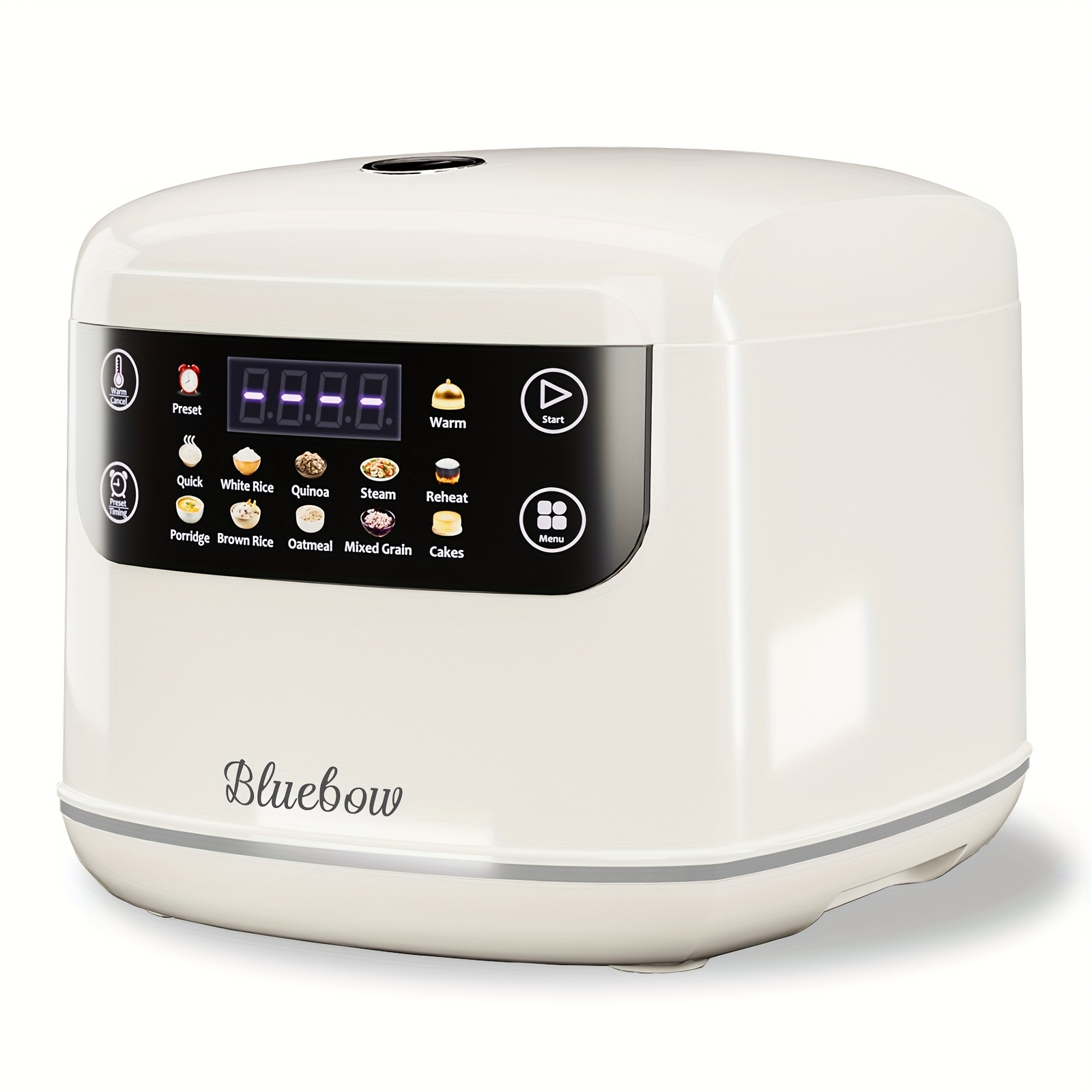 TEMU Bluebow 2l Mini Digital Rice Cooker, 10-in-1 Portable Multi Function Rice Cooker, Auto , Inner Pot, Touchscreen, Delay And , Black