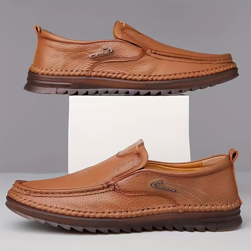 handmade mens casual genuine leather shoes   upper for   and     with 3 color options      able driving wear all day long   in 11 sizes slip resistant and durable   daily leisure light outdoor activities   rated 2