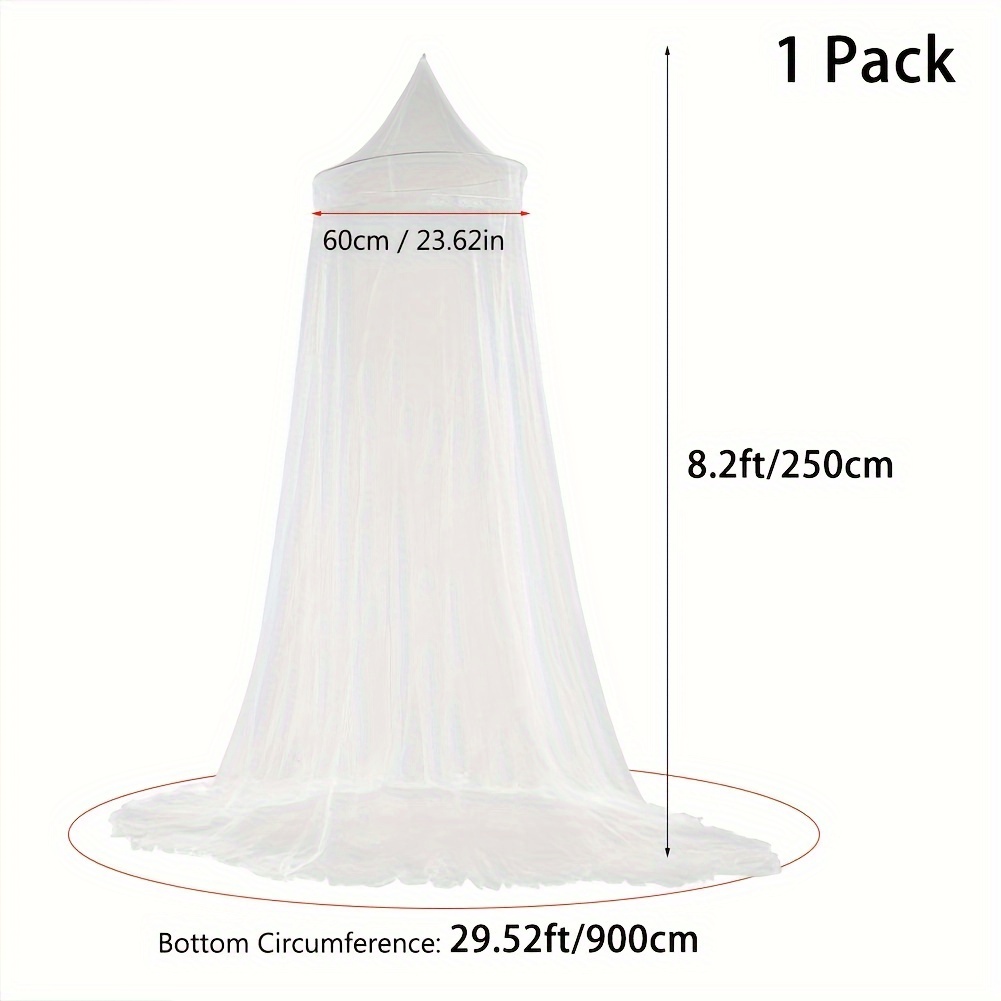 Image of 1pc Net Bed Canopy, Anti- Polyester Fabric With Easy-entry Closure