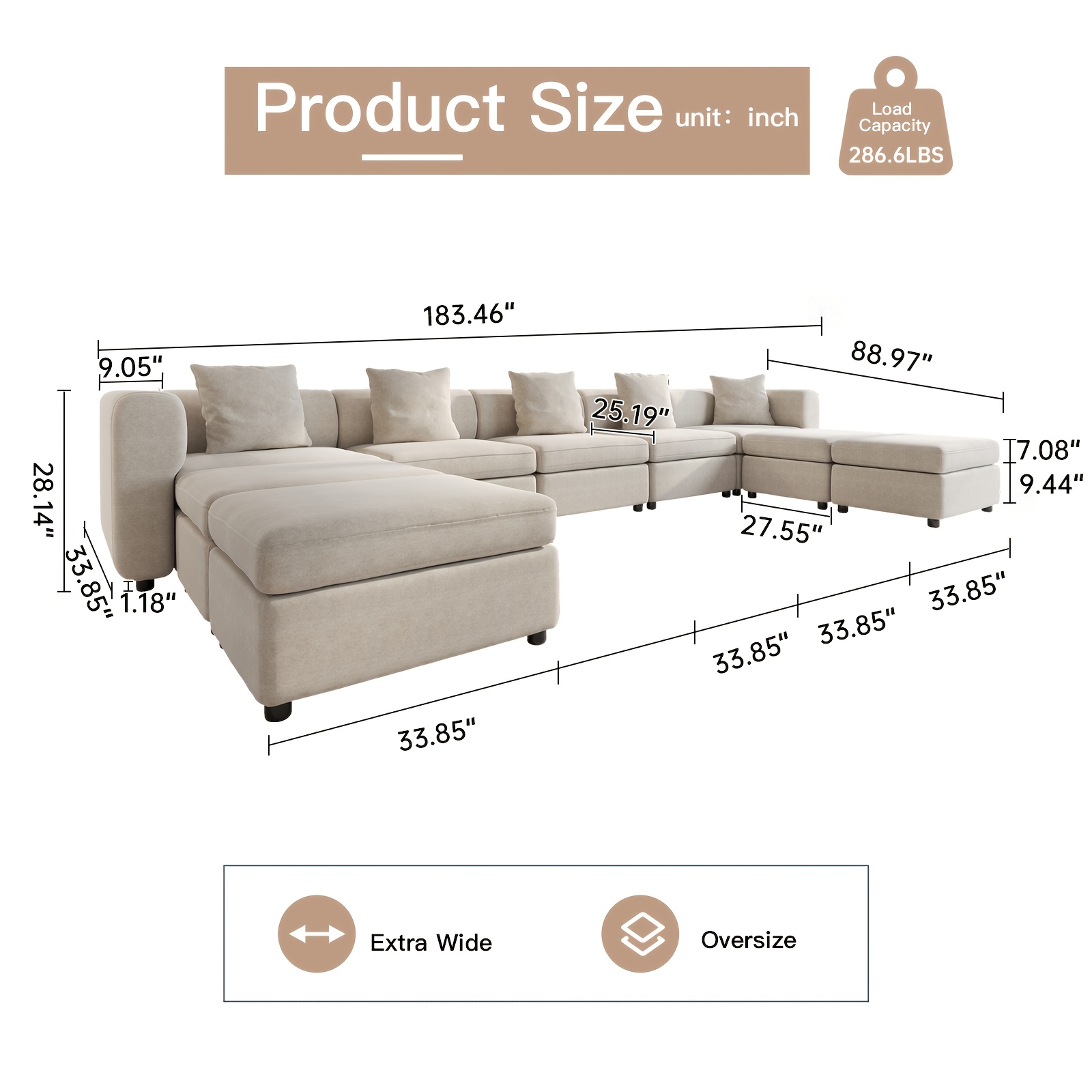 Fabric Sofa, Velvet Sectional Sofa, 2-Seat Sofa For Living Room, L-Shaped Sofa, Convertible Sofa With Cushions, Modern Simplicity Loveseat Sofa, Removable Sofa Cover Space Spring Cushions And Solid Wood Frame, Easy To Install, Apartment, Home, Guyii