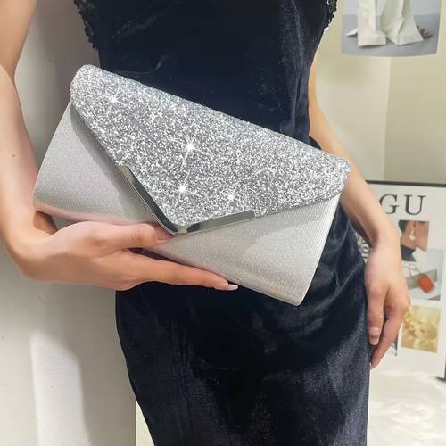 item picture exquisite sequined metal decorated evening bag party carnival handbag