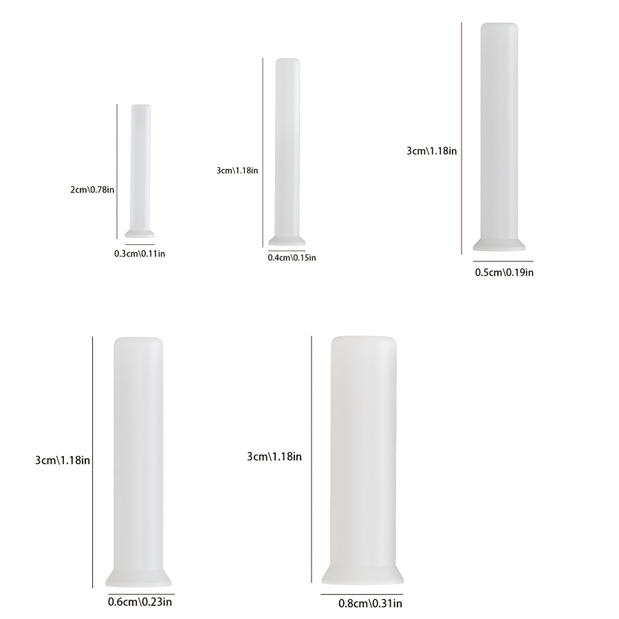 E-shop 5er-Set: Bohrfreie Harzformen, Tonschablonen, Silikonformen, DIY mit Lochstiften, kompatibel mit Nägeln mit 3/4/5/6/8 mm Lochdurchmesser,