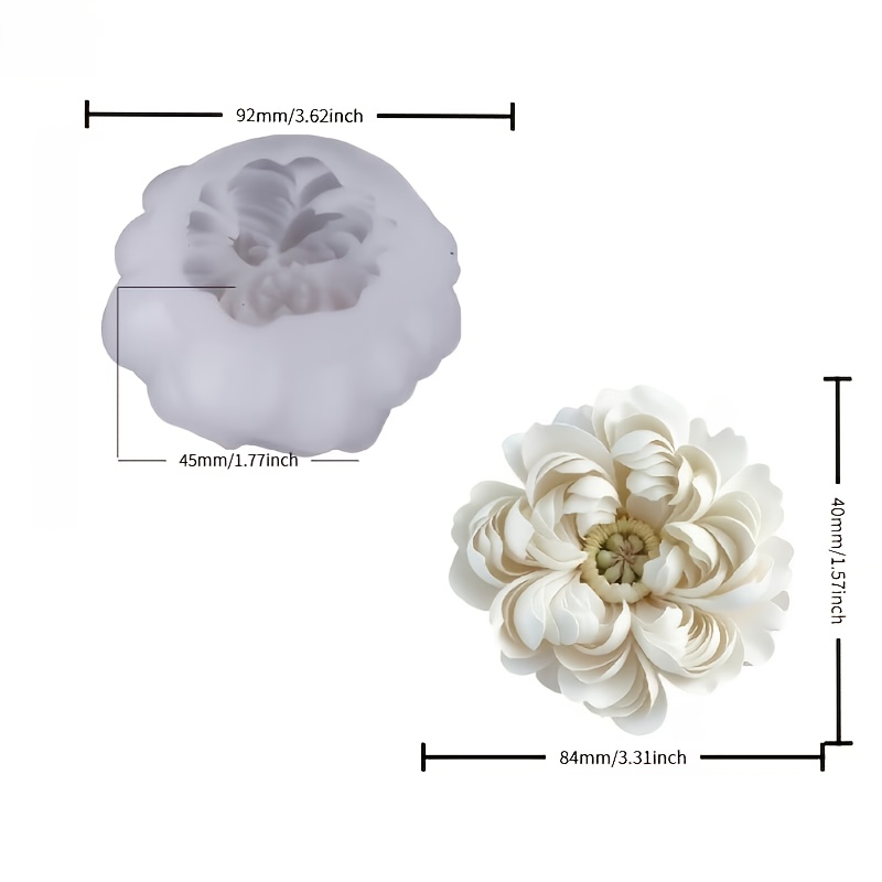 TEMU A Compact Silicone Mold Featuring A Gradient Floral Cluster Design. Made From High-quality, , And Easy-to-clean Silicone, Suitable For Crafting