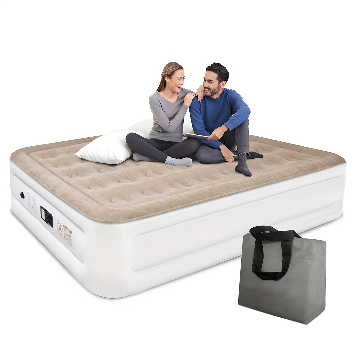 Small Double Airbed, Inflatable JUST One-click, Airbed Double Air