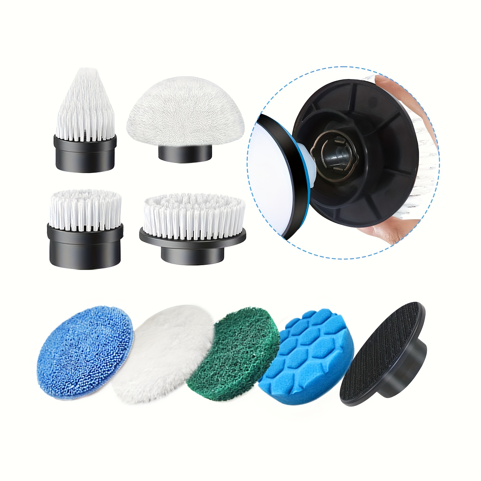 Temu – TEMU 1 Set, 8 Head Electric Rotating Cleaning Brush, Wireless Cleaning Brush Suitable For , Multifunctional Cleaning Tools, Suitable For Bathroom,