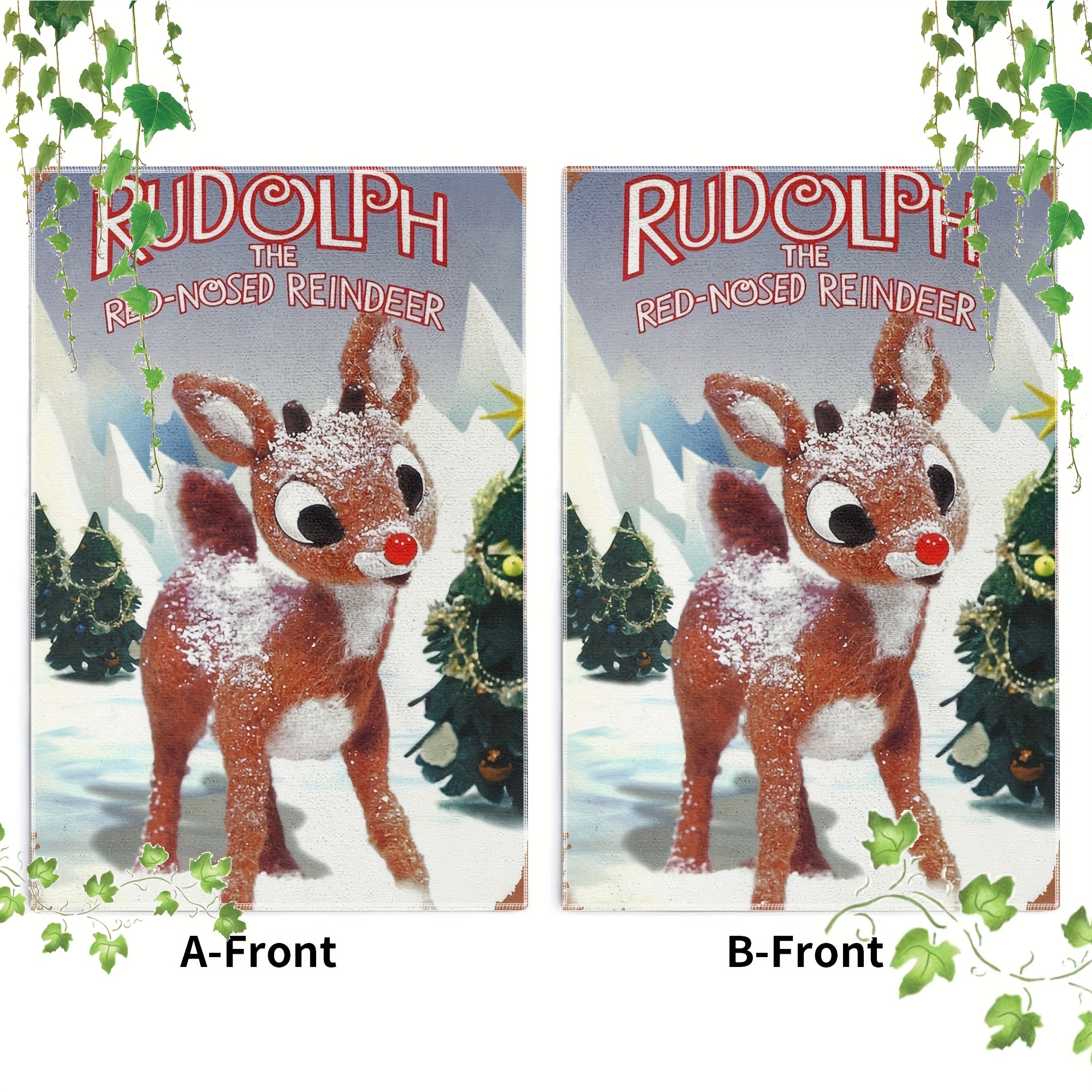 

- Reindeer Cartoon Theme Polyester Dish Towels - 2pc Set, Lightweight, Hand Wash, Woven Oblong Kitchen Towels For Christmas, , Harvest, Thanksgiving - 18x26 Inches