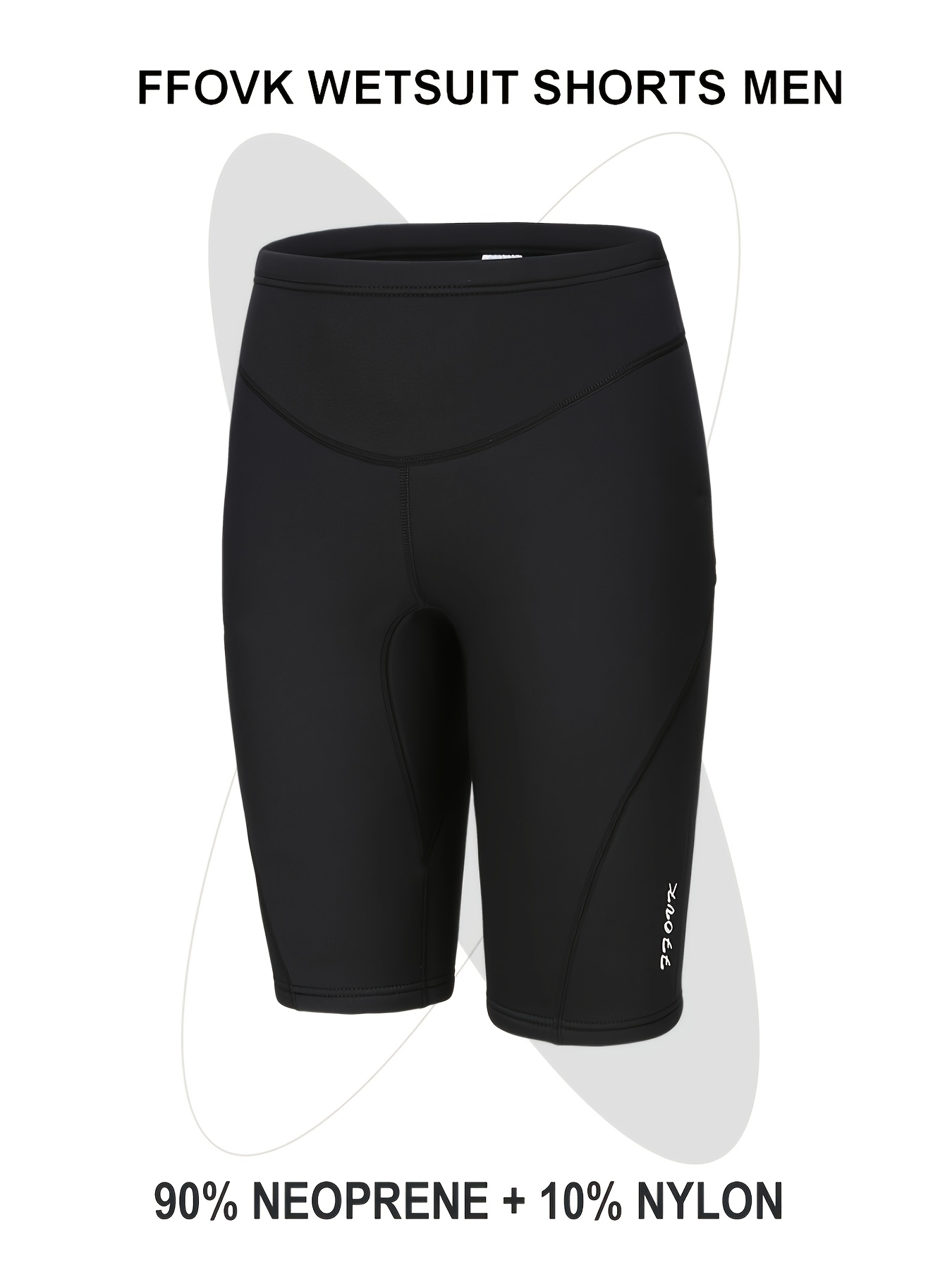   mens 3mm neoprene material athletic shorts all black suitable for swimming surfing kayaking and other  