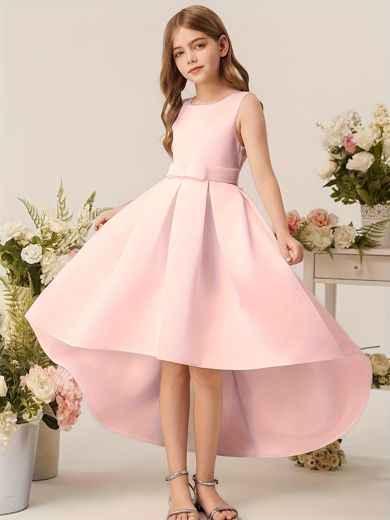 blue dress for baby girl Ava Presley 42257 Long A Line Ruffle Evening Glitter Prom Dress – The Dress  Outlet main image 1