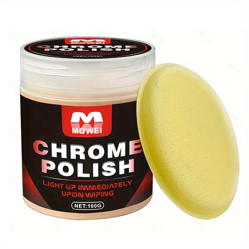 TEMU 100g Chrome Repair Paste For Cars - Metal Polishing & Rust Removal, Ideal For Windows, Doors & Emblems