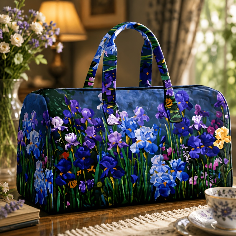 Image of Women's Shoulder Bag, Vibrant Field Floral Print, Lightweight Durable Daily Handbag In Multiple Specifications , Perfect For Daily Shopping, Travel & Weekend