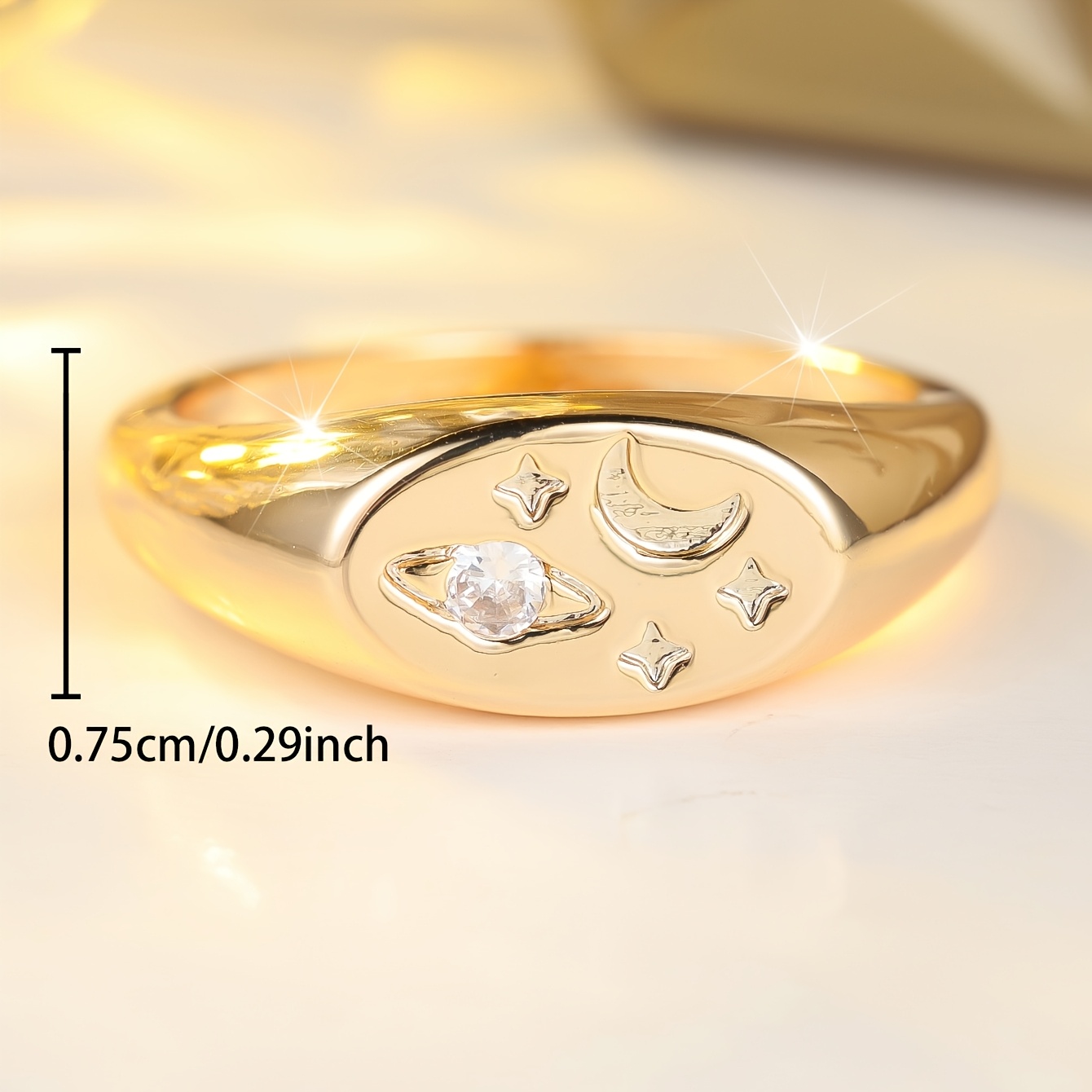 Women's Charming Star & Moon Shaped Fashion Ring