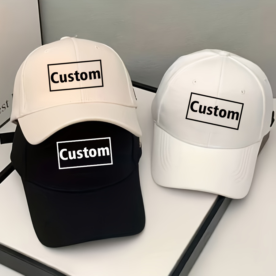 

Customizable Cotton Baseball Cap - Personalize With Your Photo Or Logo, Adjustable Fit, Sun Protection