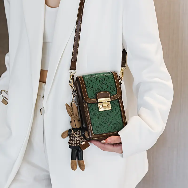 2025 summer new women s elegant animal print synthetic leather crossbody bag - adjustable shoulder strap, magnetic closure, compact phone purse for everyday & special occasions ( ), purse strap crossbody details 5