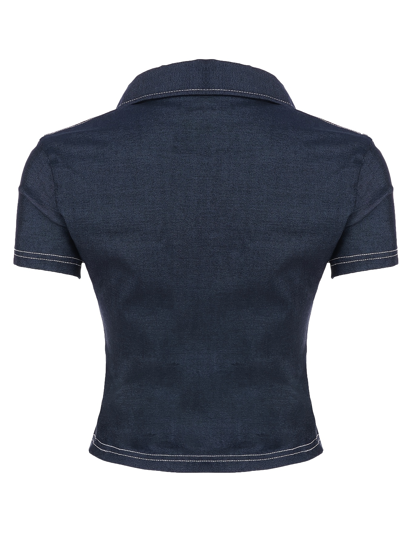 women's vintage cargo pocket denim shirt middle Temu Mauritius