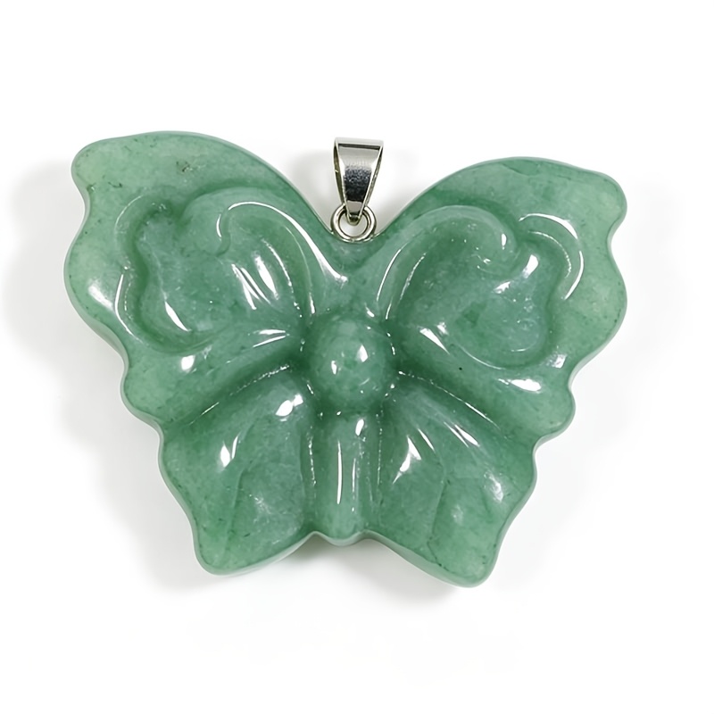 Elegant Handmade Carved Butterfly Pendant