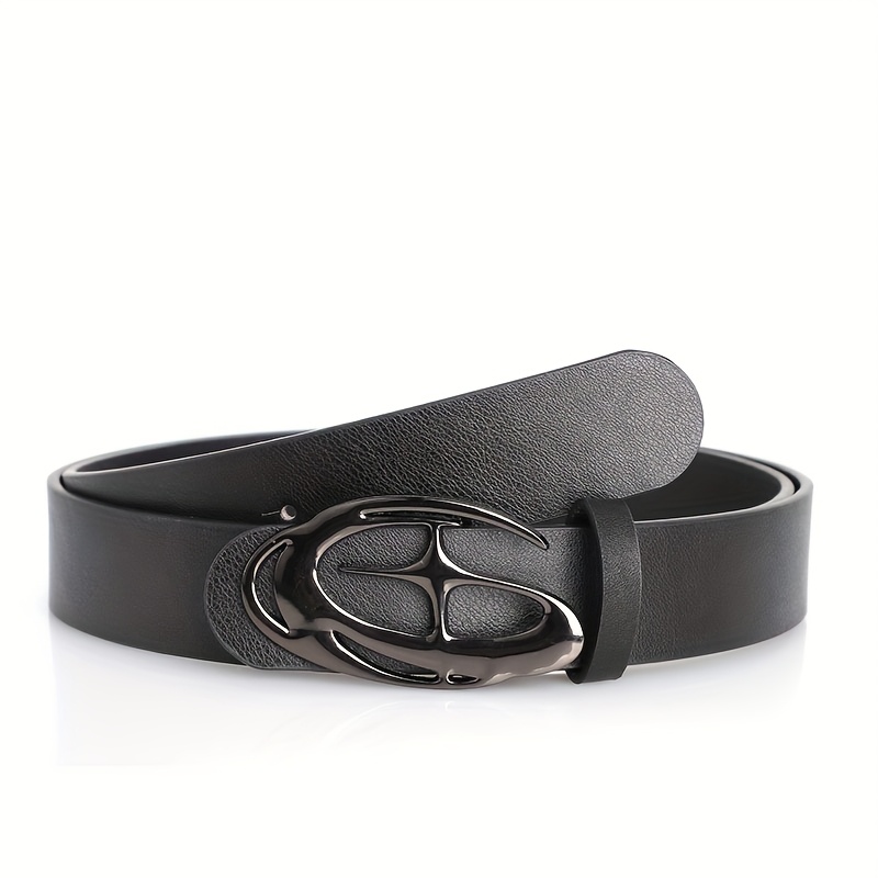 1pc y2k hollow leather punk belt men black - Temu