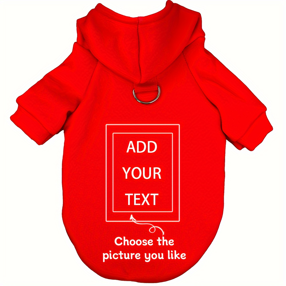 anpassbarer haustier-hoodie-sweatshirt für kleine bis mittelgroße