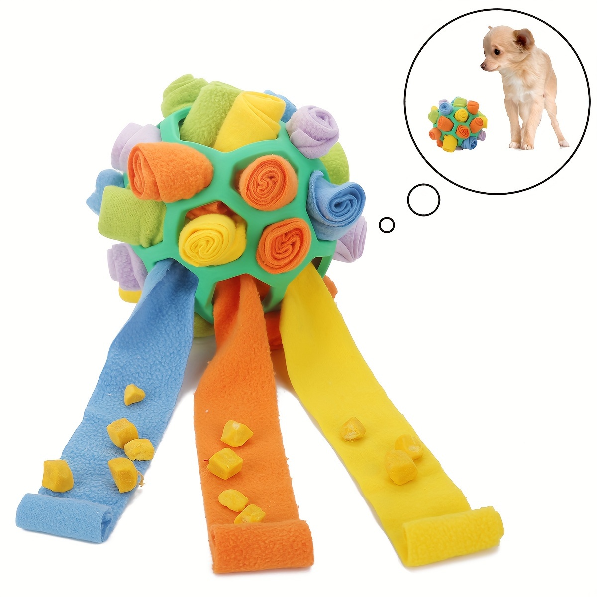 

Interactive Dog Toy - Sniffing Ball For Hiding Treats - Rubber Puzzle Ball For Mental Stimulation