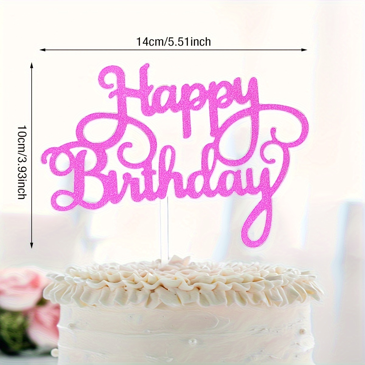 Sparkle Up Your Birthday Party With This Glittery Cake Topper Photo ...