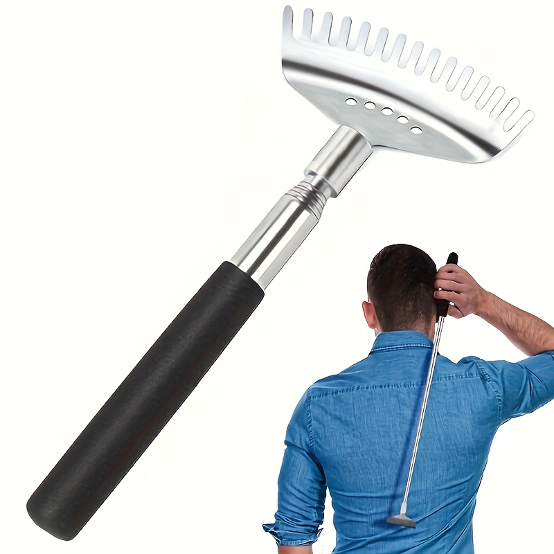 Extra-large Extendable Back Scratcher, A Portable Stainless Cleaning Tool With A Comfortable Handle, Suitable For Use In All Of The Year, Designed To Itching