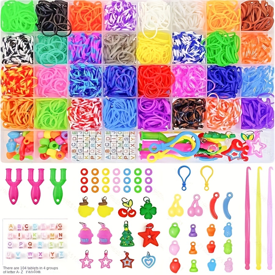 

de 4300+ Élastiques - 32 , Bandes de Tissage Bracelets DIY & Loisirs - Kit la de