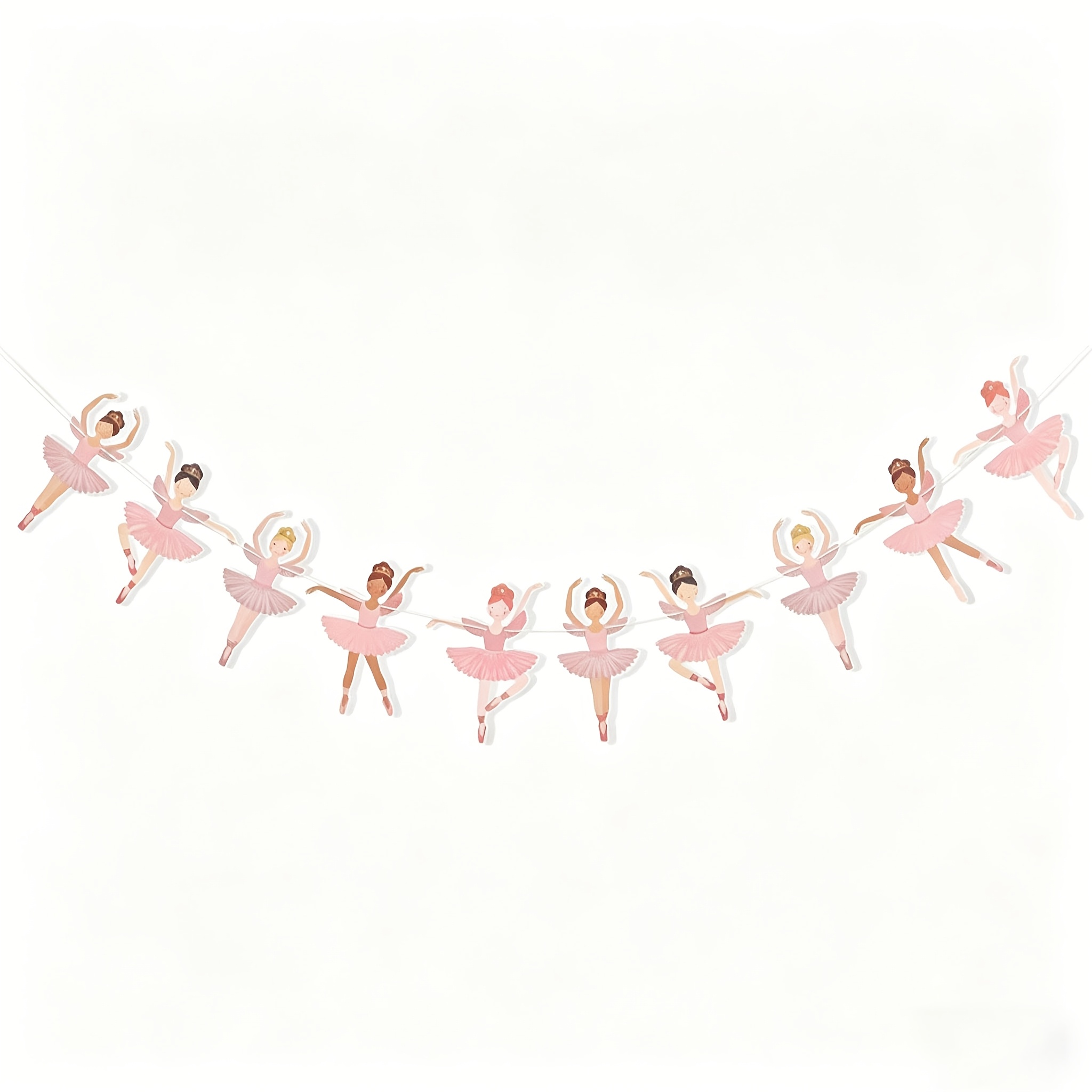 Image of 1pc Ballerina Dancer Banner Ballet Dancing Hanging Garland Party Decorations For Girls Women Birthday Wedding Shower Ballet Theme Supplies