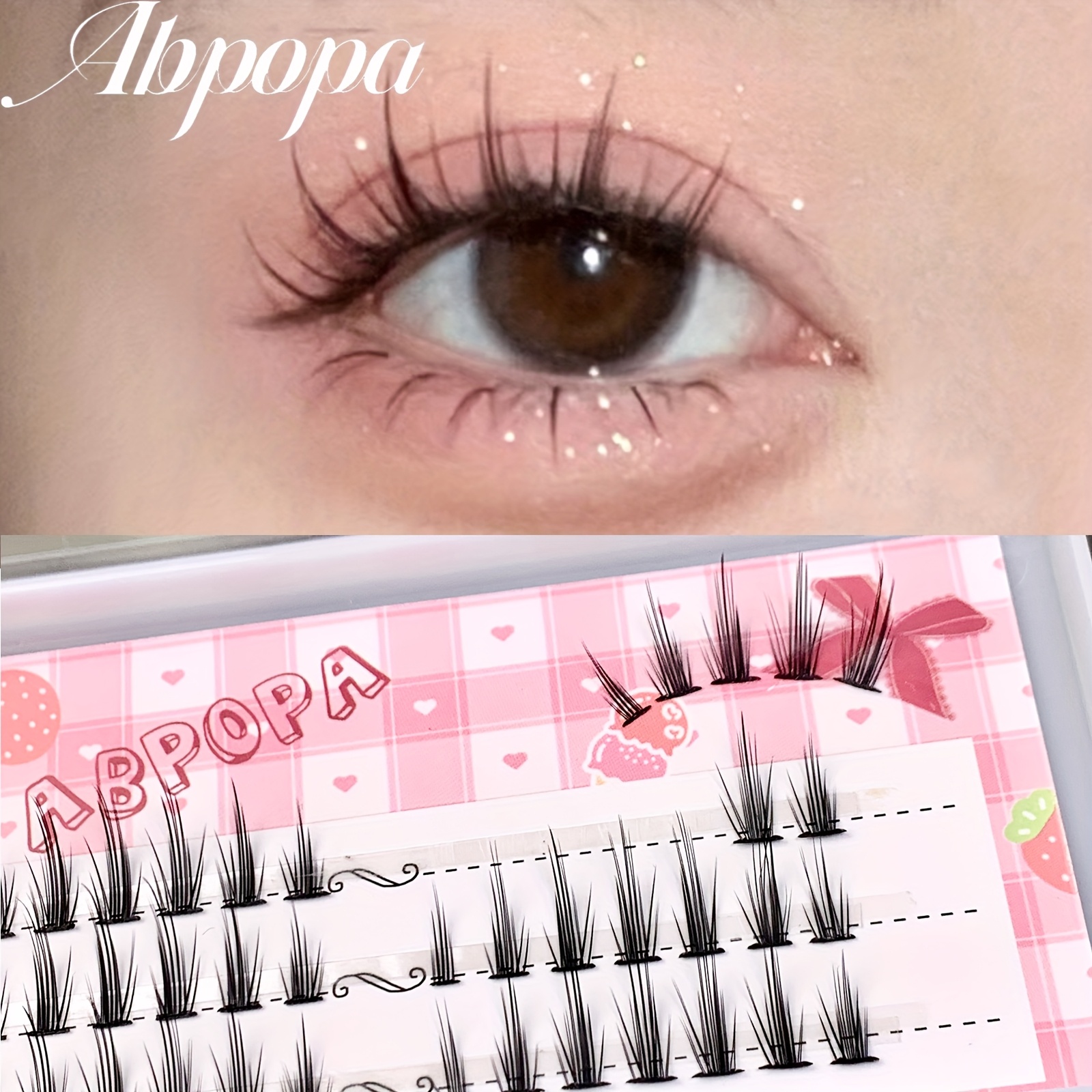 TEMU Abpopa Dandelion-like Clustered Soft And False Eyelashes, , Vibrant And Style, Beginners, Essential For Christmas Eye Makeup, Ideal Gift For .