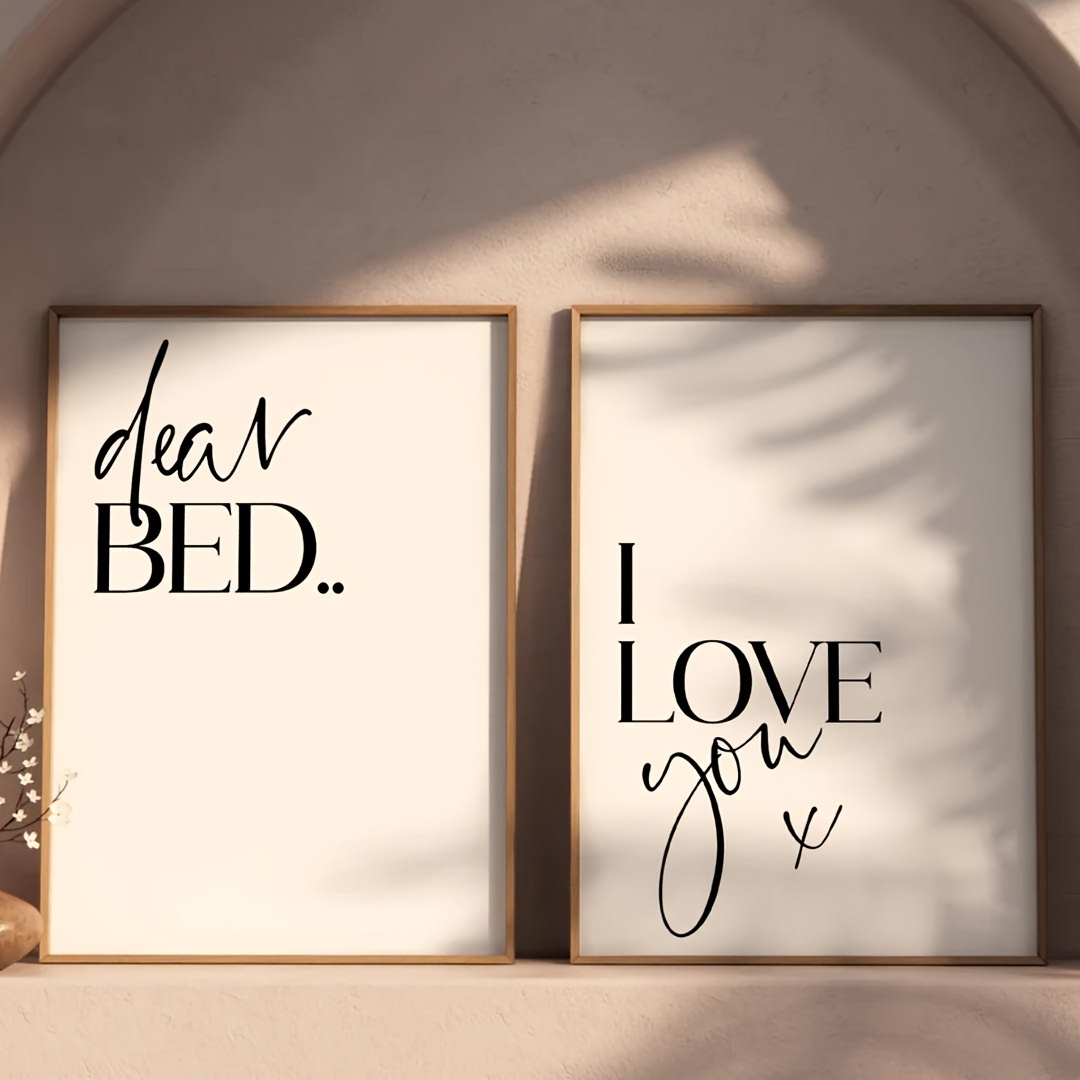 [popular ] 2pcs I Love You Gift House Warming Gift For Gifts Artwork Canvas Decor Perfect Gift And Decoration No Framed