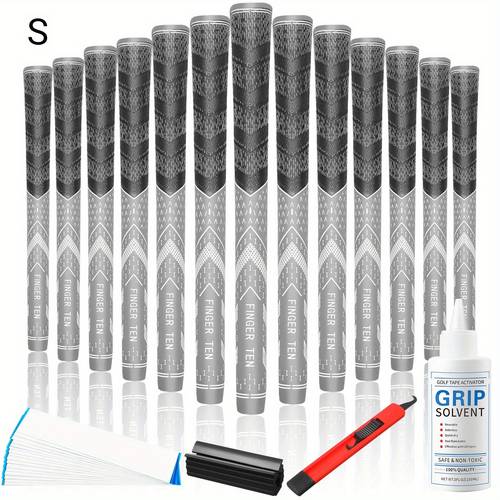 13pcs golf club standard grips medium corded rubber multi purpose composite grips