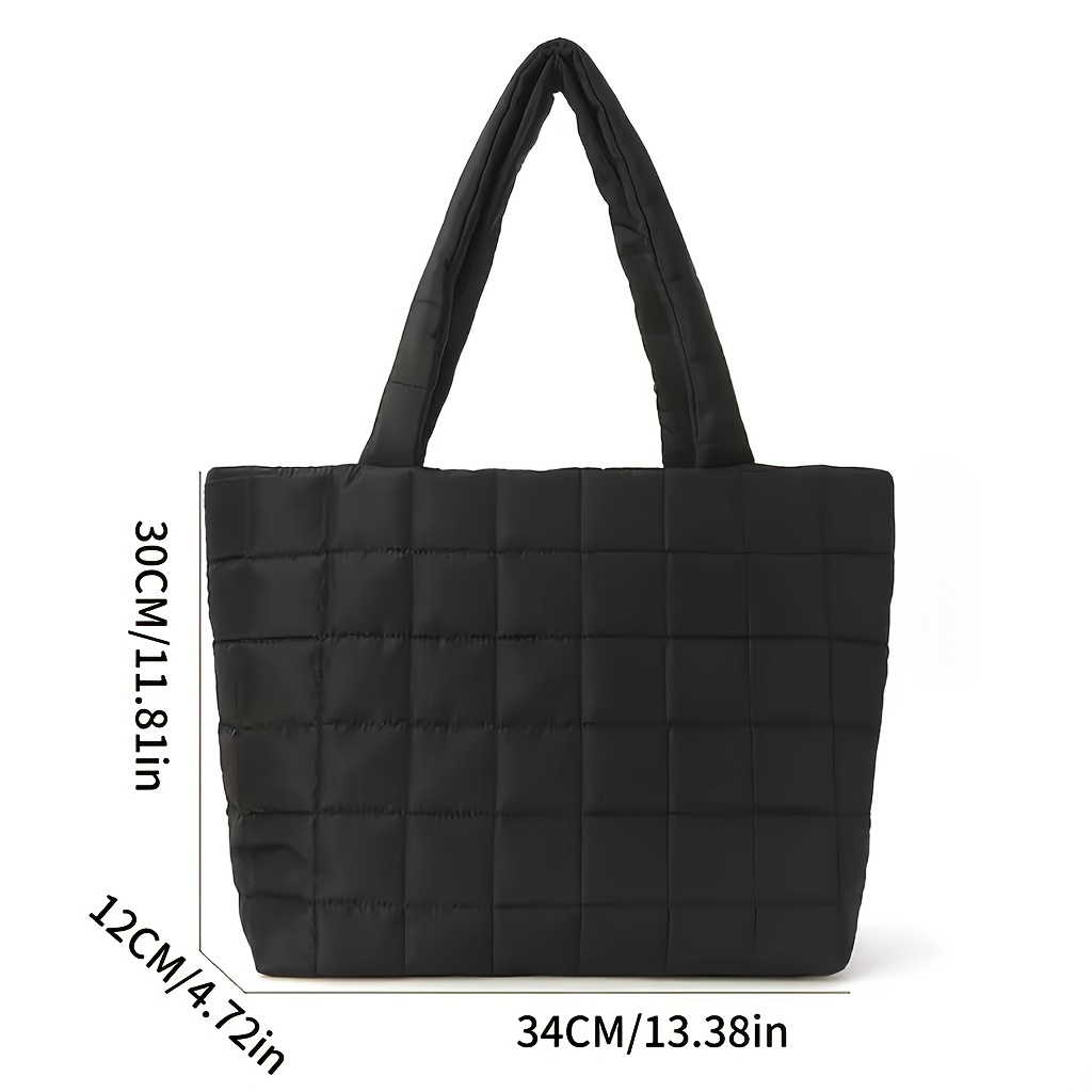 Stylish Large Capacity Tote Bag - Lightweight, Foldable Shoulder Handbag, Polyester, Gym, Travel & Shopping