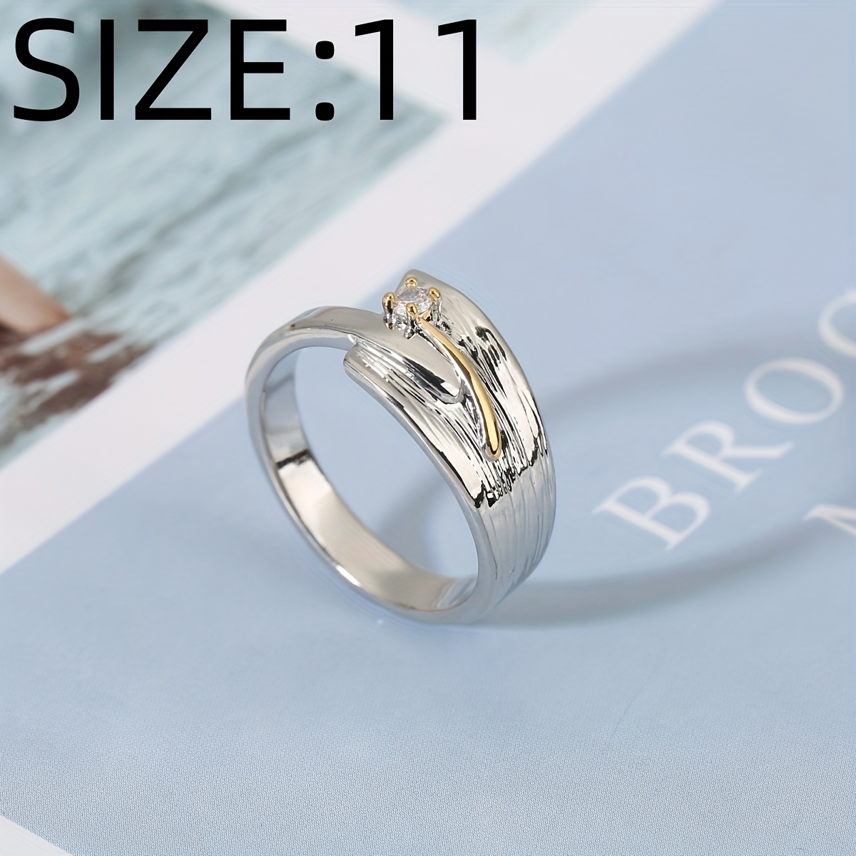 E-shop - Europäische und amerikanische Mode - Kupferbeschlag Zirkonia - Exquisit asymmetrisch geometrisch - Unisex Mode Ring - Geeignet für