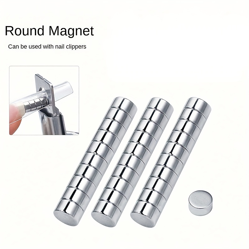 

10//50pcs Of Multifunctional Cat Eye Magnetic Nail Tools, Cylindrical Magnets For Nail Art Assistance.